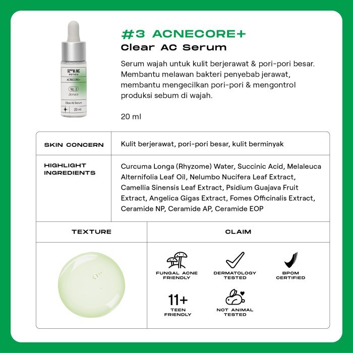 ★ BB ★ GLOWINC POTION ACNECORE+ Clear AC Serum