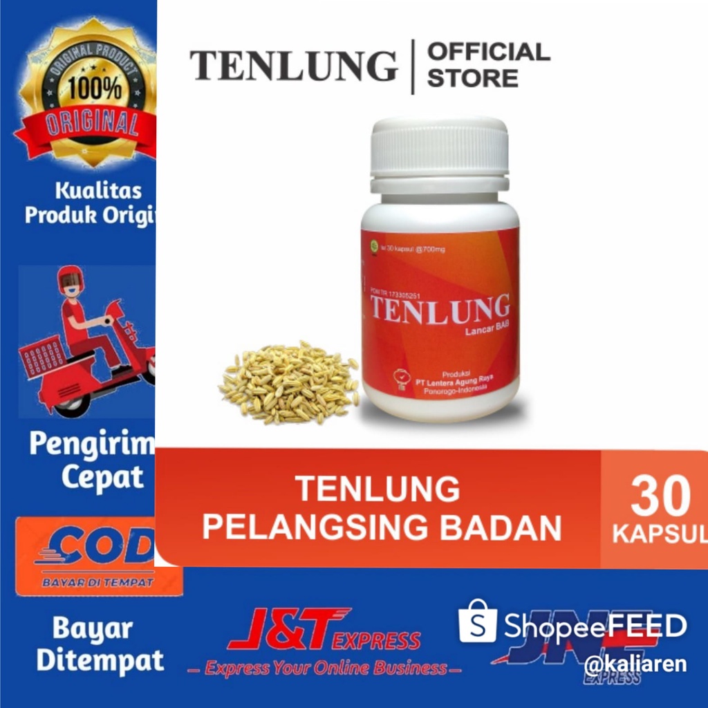 Tenlung Pelangsing Badan (Lancar BAB) besar isi 30 kapsul