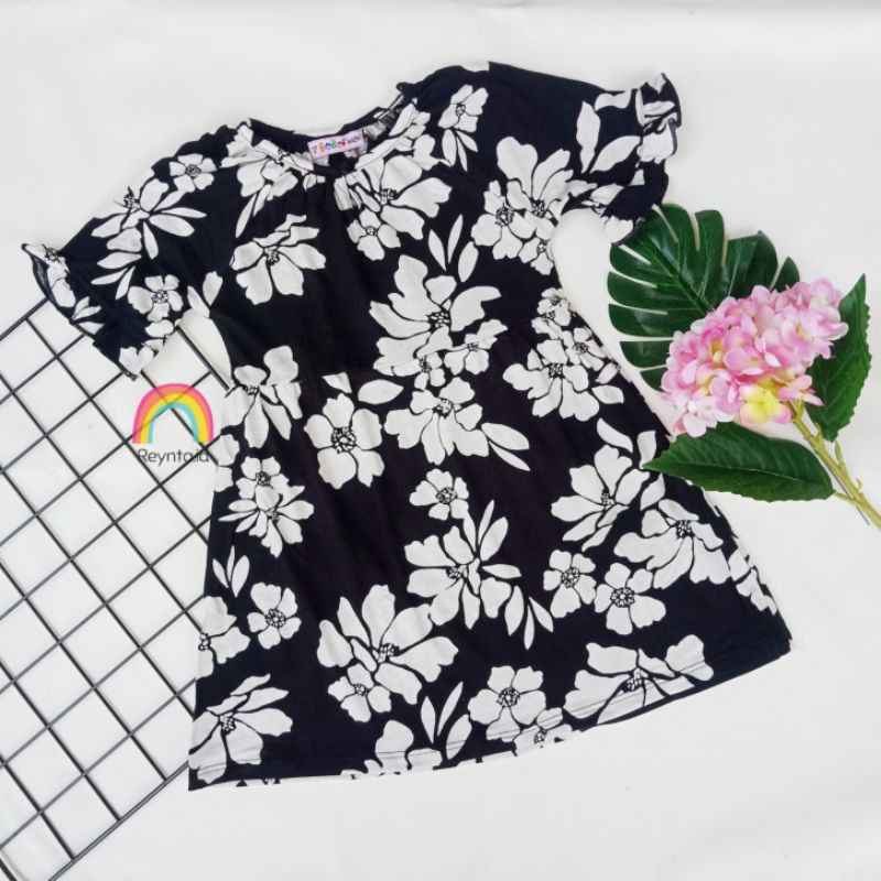 DRESS KAOS ANAK PEREMPUAN / CEWEK NYAMAN 1 sampai 5 tahun by Bobo Kids