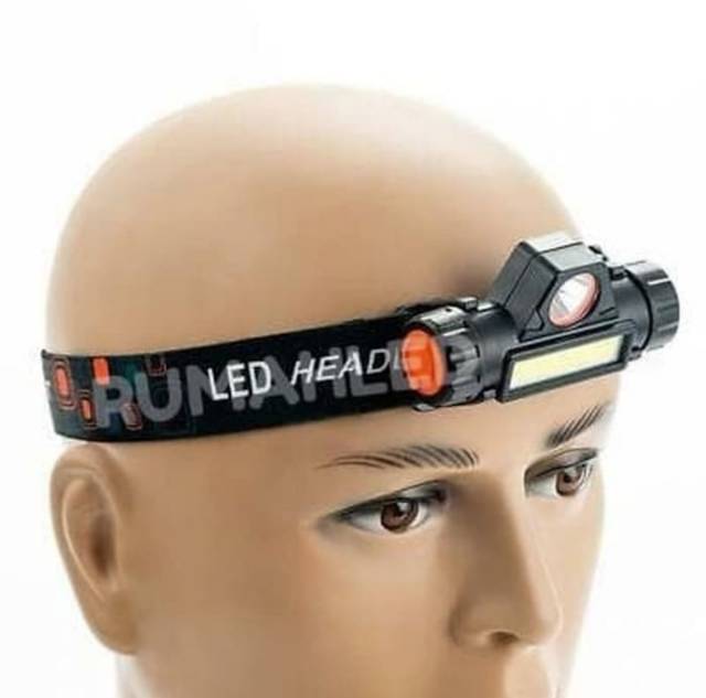 Senter kepala headlamp waterproof bisa di charger ulang headlamp water resistant