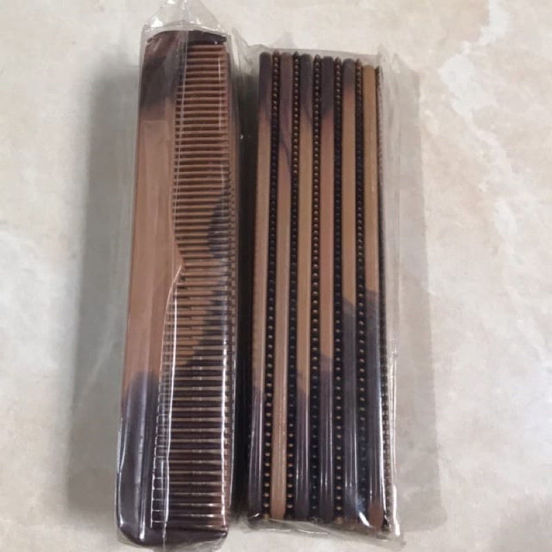 Sisir Saku Pria Kecil warna coklat uk 13cm / sisir Pomade/ sisir Mini