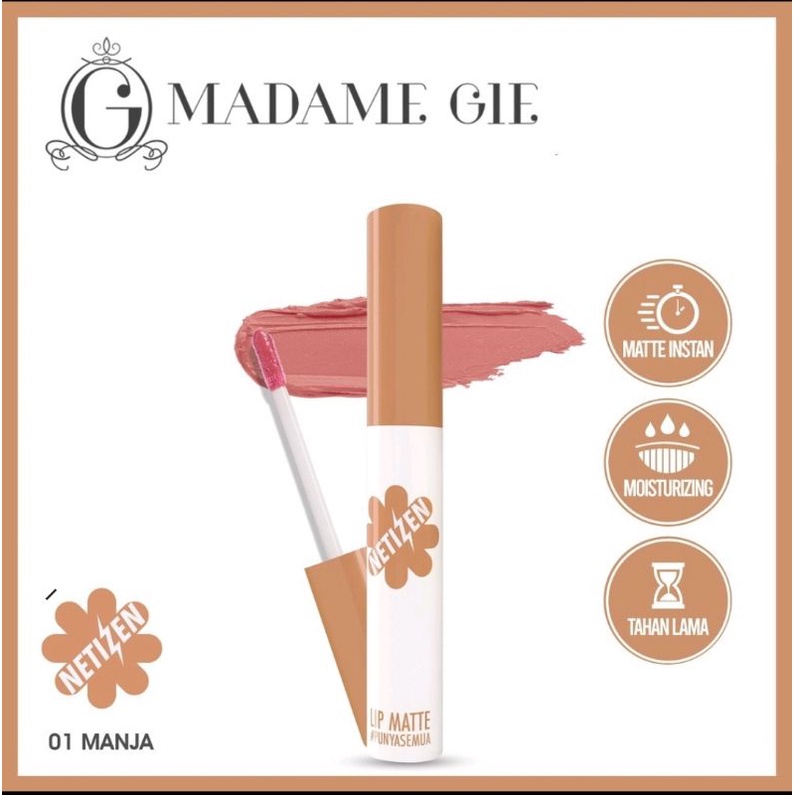 Madame Gie Lip Matte Netizen - Make Up Lipstick | Lip Cream