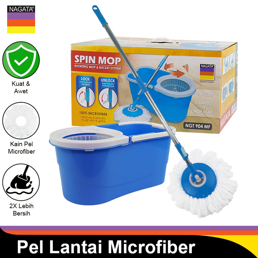 Ember Peras Nagata 904 MF Ngt Spin Mop Livina Alat Pel Lantai 904MF Bukan Lion Star