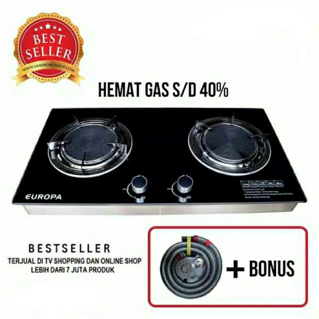 Kompor gas infrared Europa 2 tungku