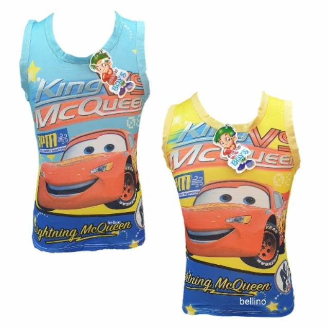 2pcs Kaos singlet anak cowok 3d full print Size M L XL By Belbra