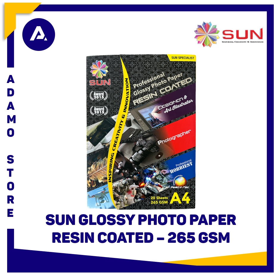 Kertas Foto A4 Sun Professional Glossy Photo Paper Resin Coated A4 265gsm