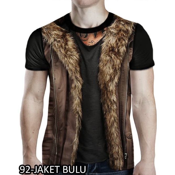 kaos 3d anime superhero JAKET BULU - 92