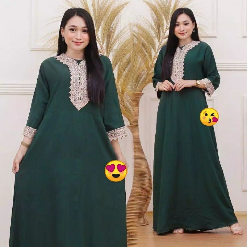[PROMO 4.4] DASTER AISYAH ZEEMA | DASTER ARAB MURAH KEKINIAN JUMBO MANOHARA RAYON KARAKTER VIRAL-Hijau Botol