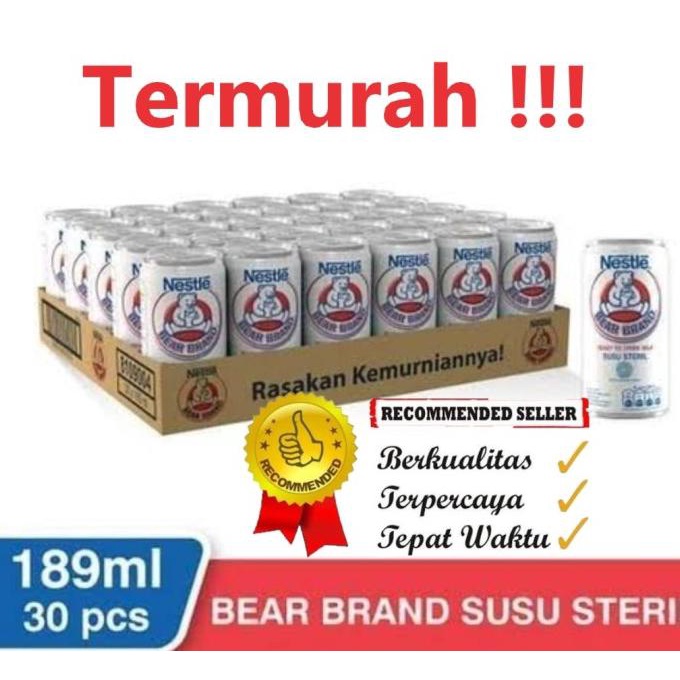 

[COD] HARGANYA TURUN MURMER Bear Brand Milk Susu Beruang 189ml 30pcs [COD]