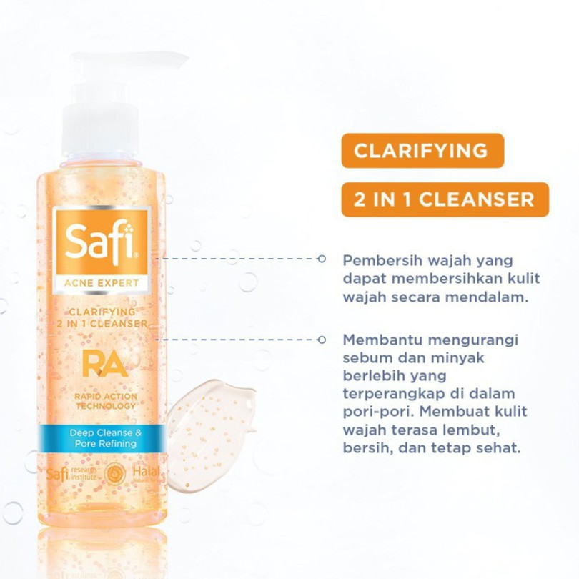 Safi Acne Expert Clarifying 2 in 1 Cleanser RA Deep Cleanse &amp; Pore Refining 150ml