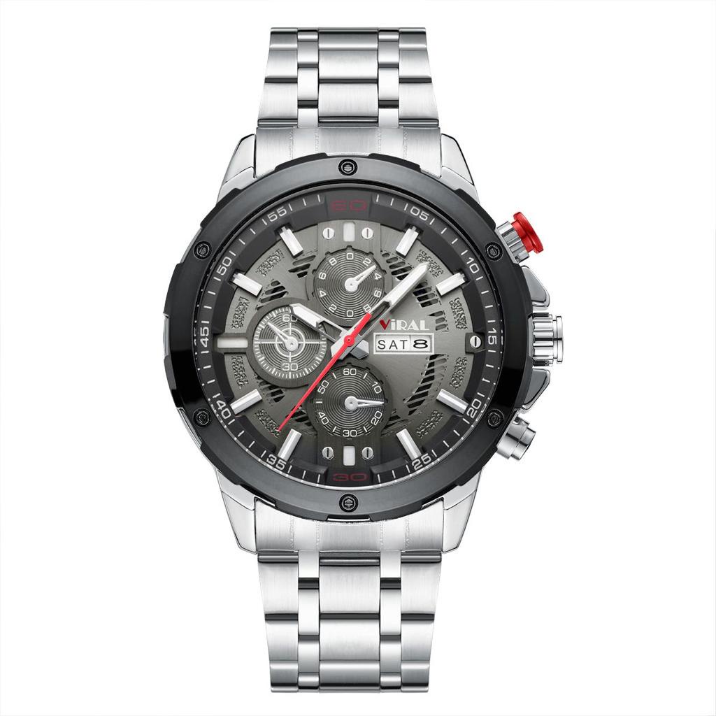 [DG] JAM TANGAN FASHION VIRAL ORIGINAL V-8608 Rantai Stainless Steel