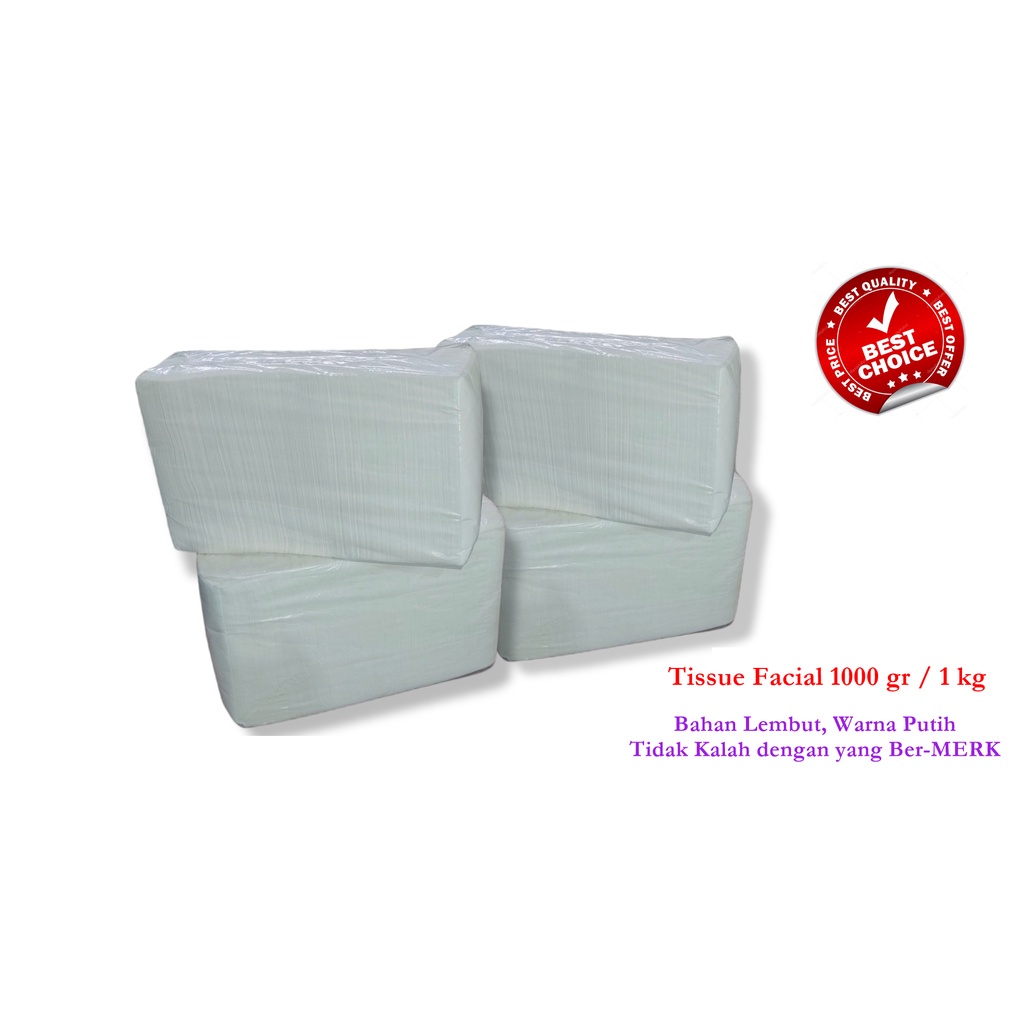 Tissue Facial 1Kg | Tisu Facial 1000 Gram | Tissu Wajah | Tisue Kiloan | Tissue Serbaguna