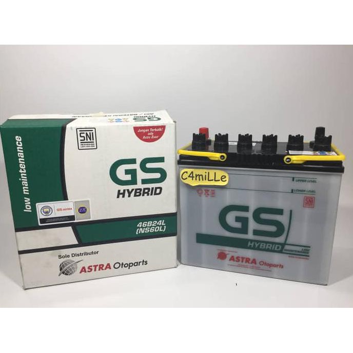 AKI MOBIL GS HYBRID NS60L 55B24L 46B24L GS ASTRA LIVINA MARCH KARIMUN Termurah