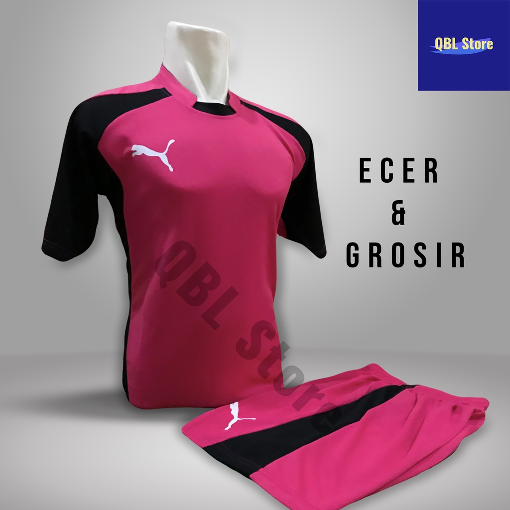Baju Futsal Kaos Futsal Setelan Futsal Jersey NKE PMA Pink Hitam