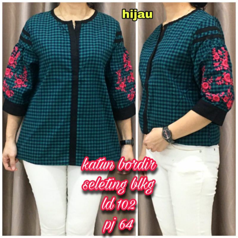 ATASAN BLUS KATUN BORDIR