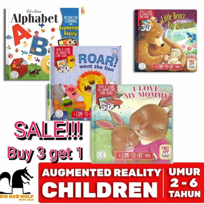 Big Bad Wolf Sale: 4 Series Of 3D Magic Book - By Little Hippo, Ori