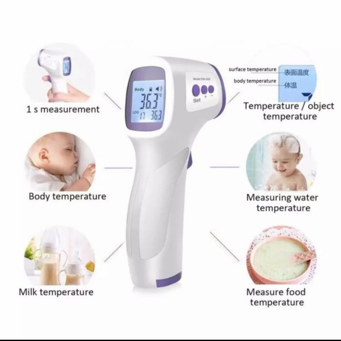 TokoPapin Termometer Digital Infrared Thermometer Bayi Alat Ukur Suhu Anak Bayi Dewasa Digital Tembak