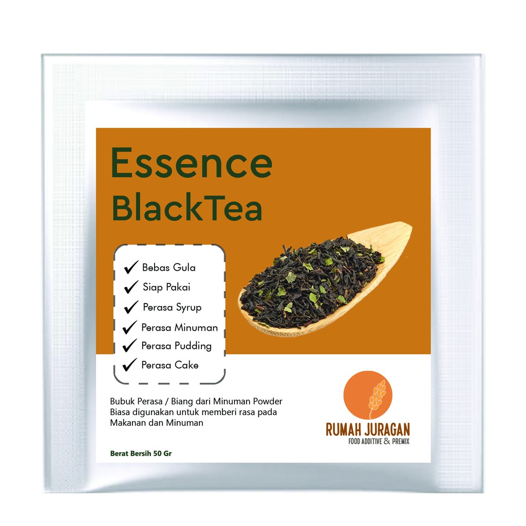

Extract Black tea Powder (Bubuk Perasa Black tea) - Milk Tea / Blacktea latte bubble drink 15 gr
