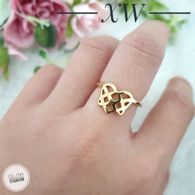 Cincin titanium Ikatan Cinta gold/silver (size 5-9) CC728/CC729