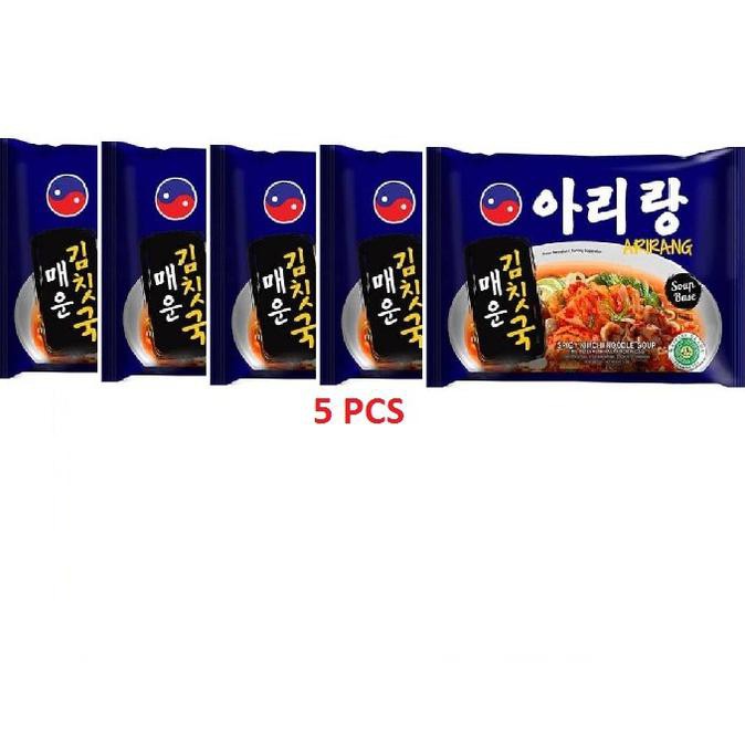 

Terlaris# Mie Korea Arirang Spicy Kimchi Noodle Soup 5 Pcs