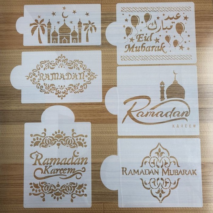 Plastic Stencil - Eid Mubarak Theme