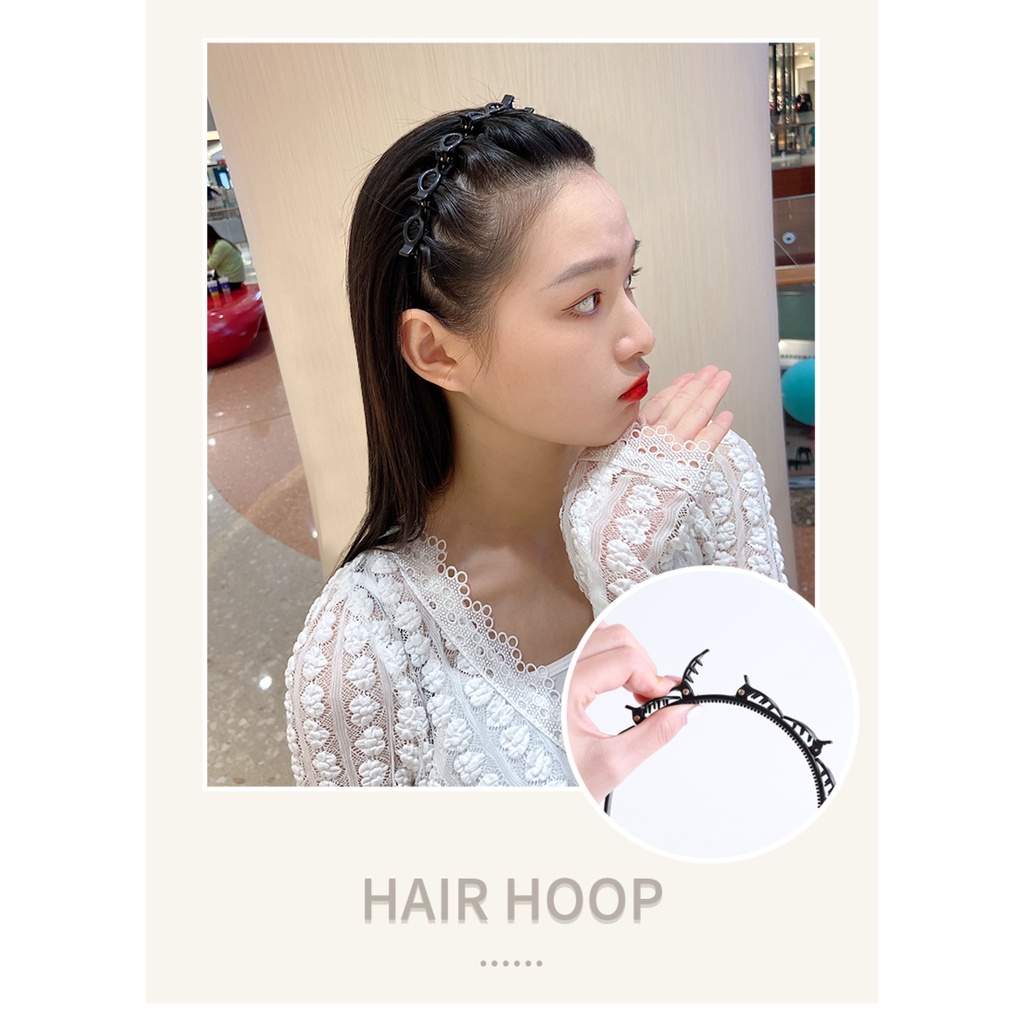 [Ready Stok] Bandana Bando Jepit Ikat Kepang Rambut Korea 2 in 1 Terbaru Aksesoris Rambut