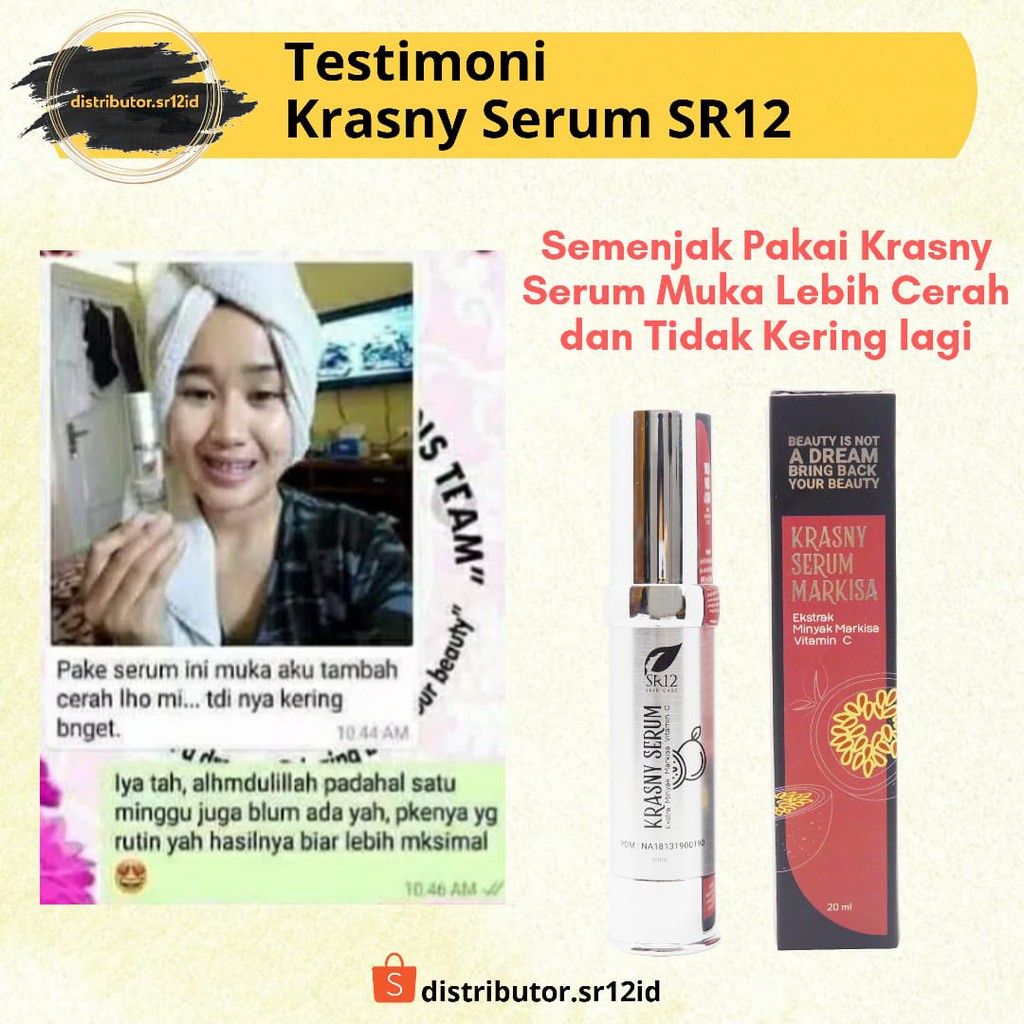 Serum SR12 | Krasny Serum SR12 &amp; Lightening Serum SR12 | Serum Wajah SR12 Skincare | Pembersih Wajah