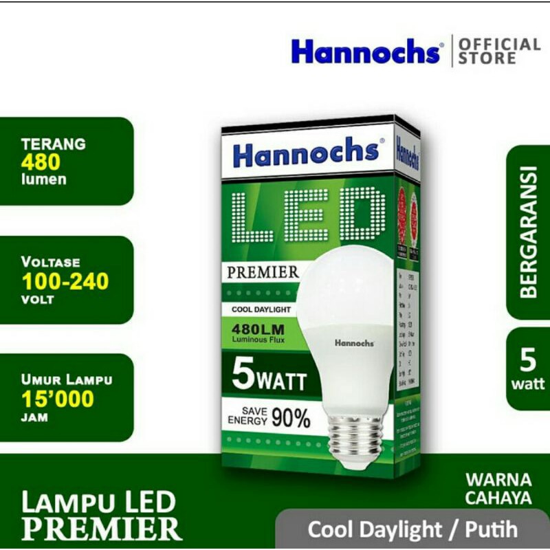 Lampu Led Hannochs 5 w/5 Watt Premier Bolam