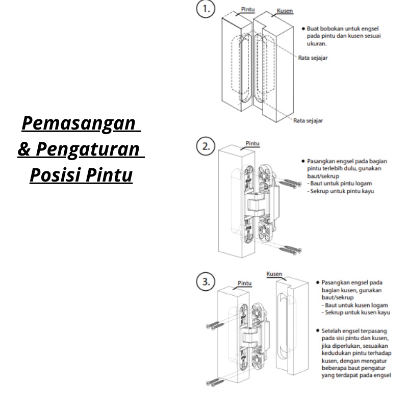 PALOMA IHP 311 INVISIBLE HINGE ENGSEL TANAM P100 STAINLESS STEEL SSS