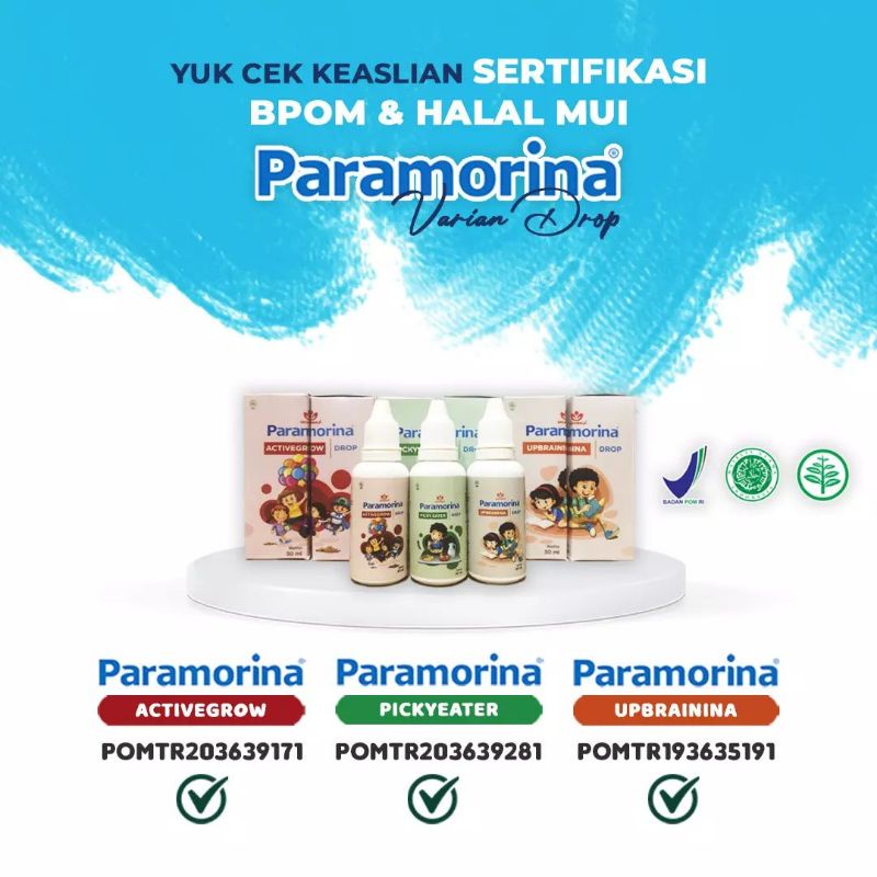 BPOM PARAMORINA DROP / TETES KHUSUS BAYI 6BULAN - 1 TAHUN