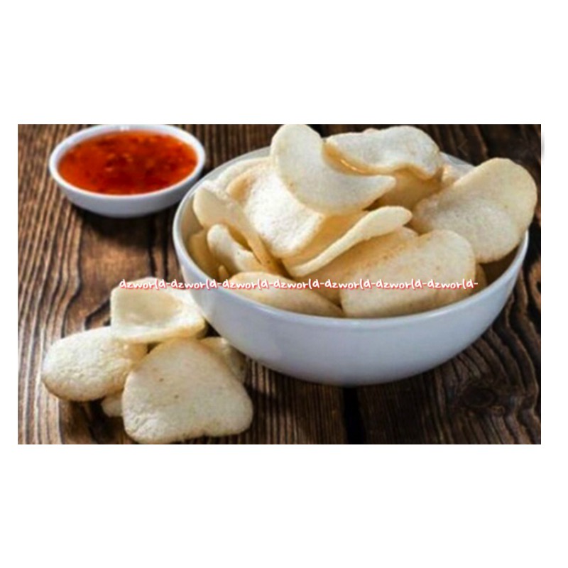 Okey Krupuk Bawang Mutiara 200gr Kerupuk Putih Bulat Mentah Siap Goreng OK Okay Oke Cracker