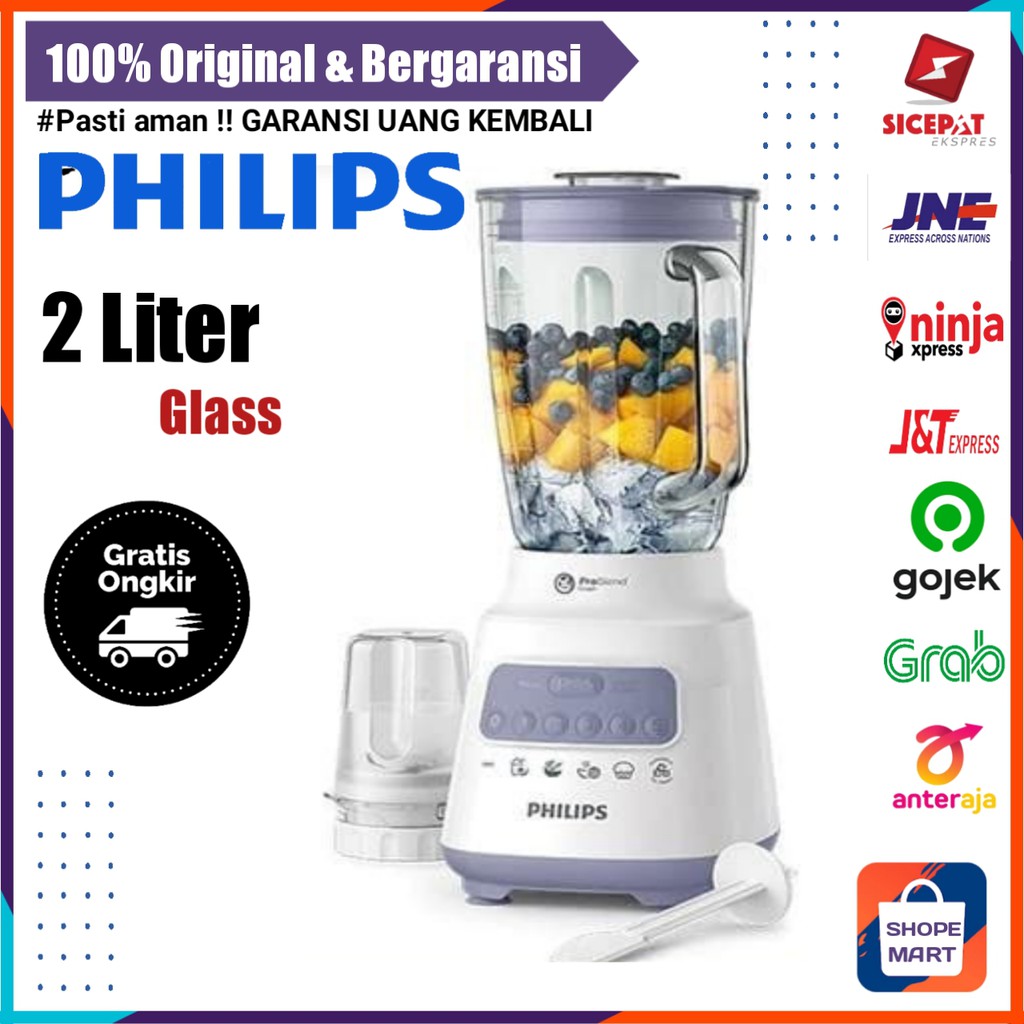 BELENDER PHILIPS BLENDER PILIPS BESAR GLASS KACA 2 LITER BELENDER PHILIP BUMBU ES BATU JUS BUAH