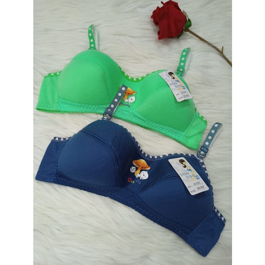 Bra Fashion Remaja / Bra Pelajar wanita Murah / BH Busa Tipis Tanpa Kawat / JAMUR WARNA 539