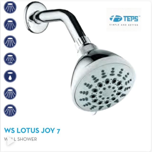 TEPS WS-Lotus Joy 7 Shower Tembok / Wall Shower