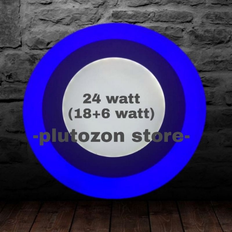 (24WATT) LAMPU DOWNLIGHT LED LAMPU PLAFON 2 WARNA LIST BIRU