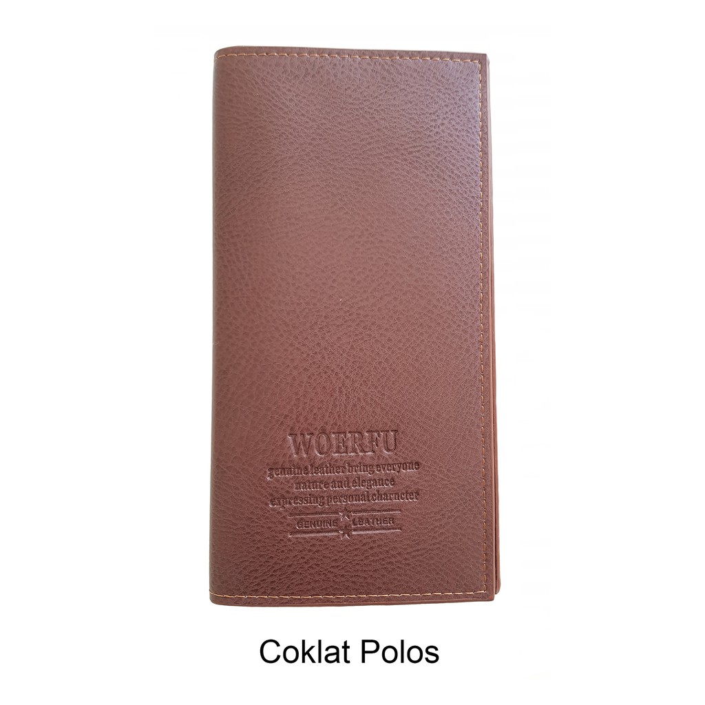 Dompet Panjang / Long Wallet Import Pria Wanita Bahan Kulit Woerfu