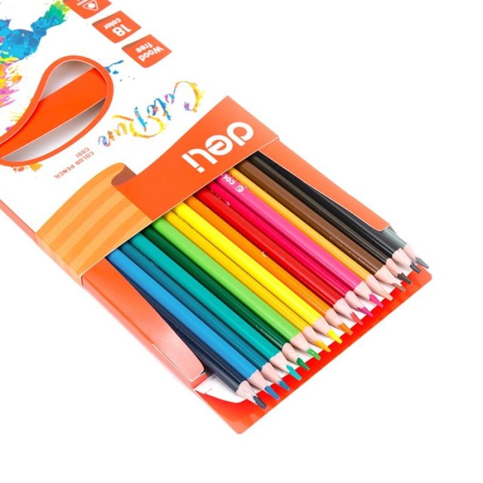 

WARNAPENSIL- DELI EC00110 PENSIL WARNA-PLASTIC BRIGHT 18C -PENSIL WARNA