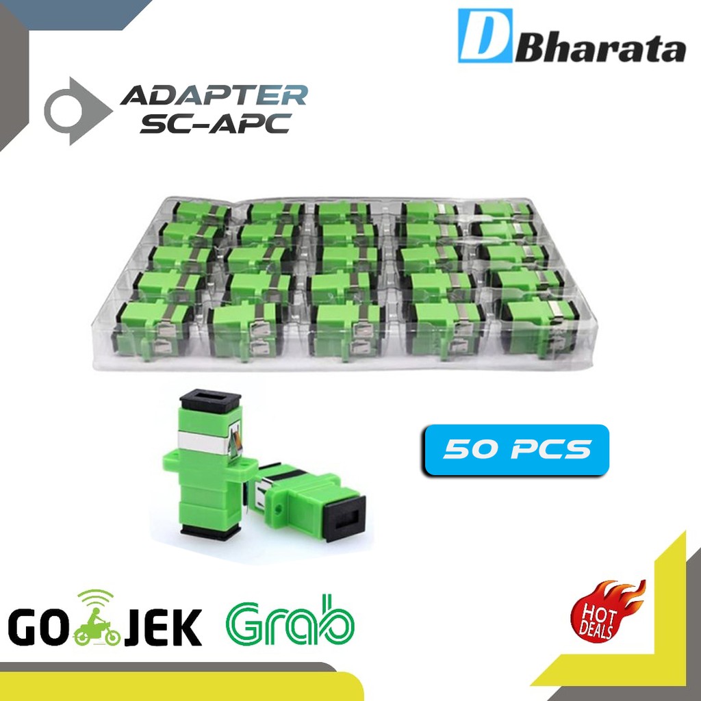 [𝗛𝗶𝗴𝗵 𝗤𝘂𝗮𝗹𝗶𝘁𝘆] Adapter SC APC / SC UPC Konektor Fiber Optik isi 50 pcs