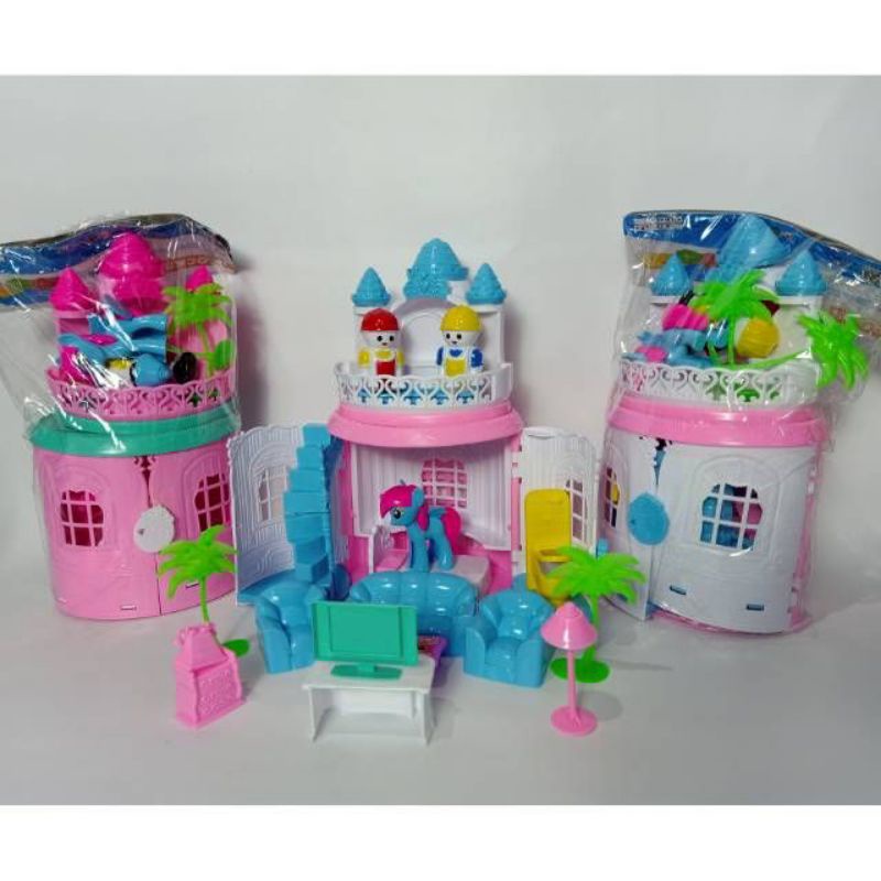 Mainan istana kuda pony / dream castle kuda poni / mainan rumah rumahan