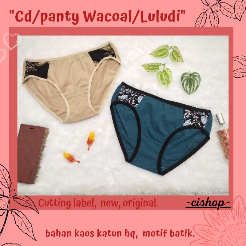 SALE  CUCI GUDANG CD/PANTY WACOAL/LULUDI SIZE L. utting label, new, original.