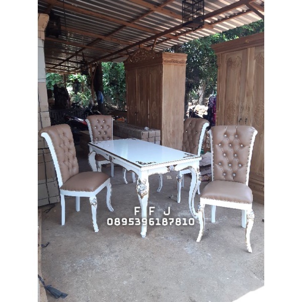 Kursi Meja Makan Jati meja makan mewah 4 kursi meja makan minimalis ukir
