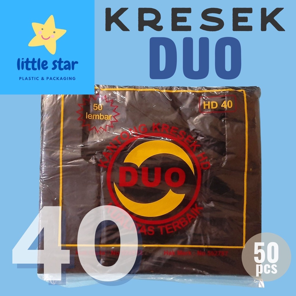 Kresek 40 Duo Hitam isi 50 pcs