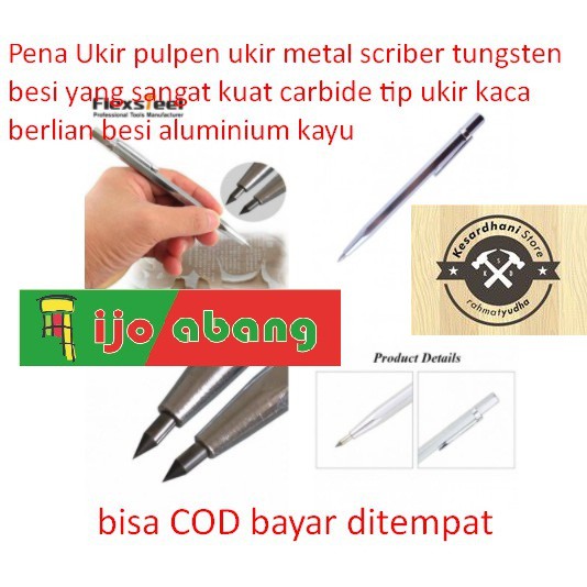 Pena Ukir Pisau Grafir Flexsteel Tungsten Carbide Kaca Keramik Kayu Besi Baja Stainles Metal Sciber