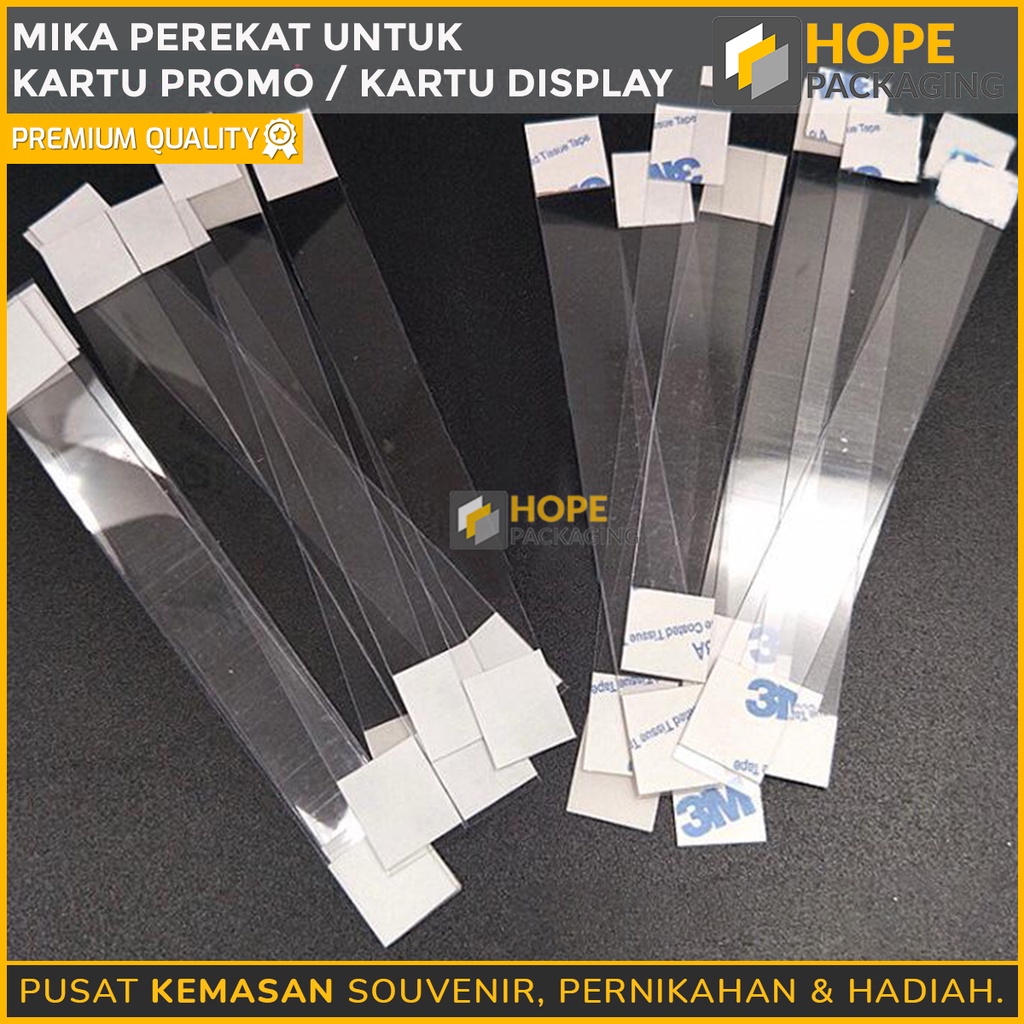 

[Harga / 6 Pcs] Plastik Mika Display Kartu Promo/ Mika Label Harga Rak Toko