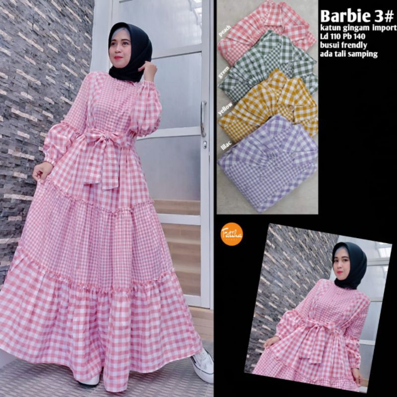 BARBIE DRESS (KATUN GINGAM IMPORT)