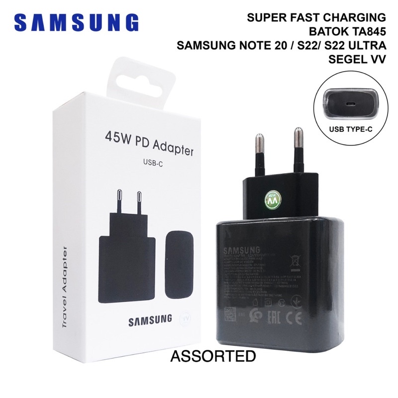 45W PD ADAPTER USB C ADAPTOR BATOK CHARGER SAMSUNG NOTE 20 S22 S22 ULTRA SUPER FAST CHARGING TA845 O