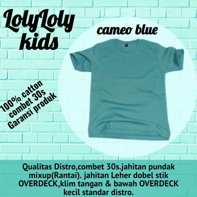 KAOS POLOS ANAK LENGAN PENDEK COTTON COMBED 30S BAJU KAOS KIDS UMUR 1-12 TAHUN