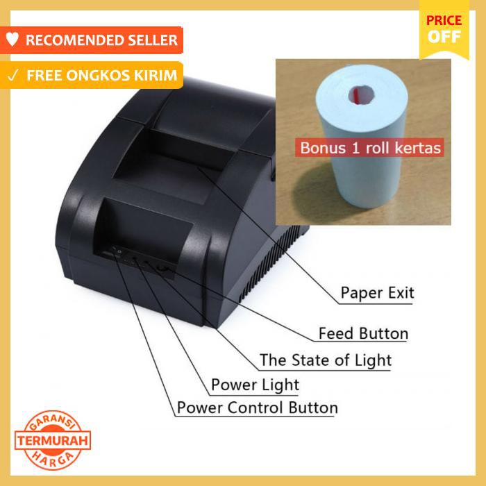 

Thermal Printer Taffware Pos Receipt 57.5Mm Zj 5890K Zjiang