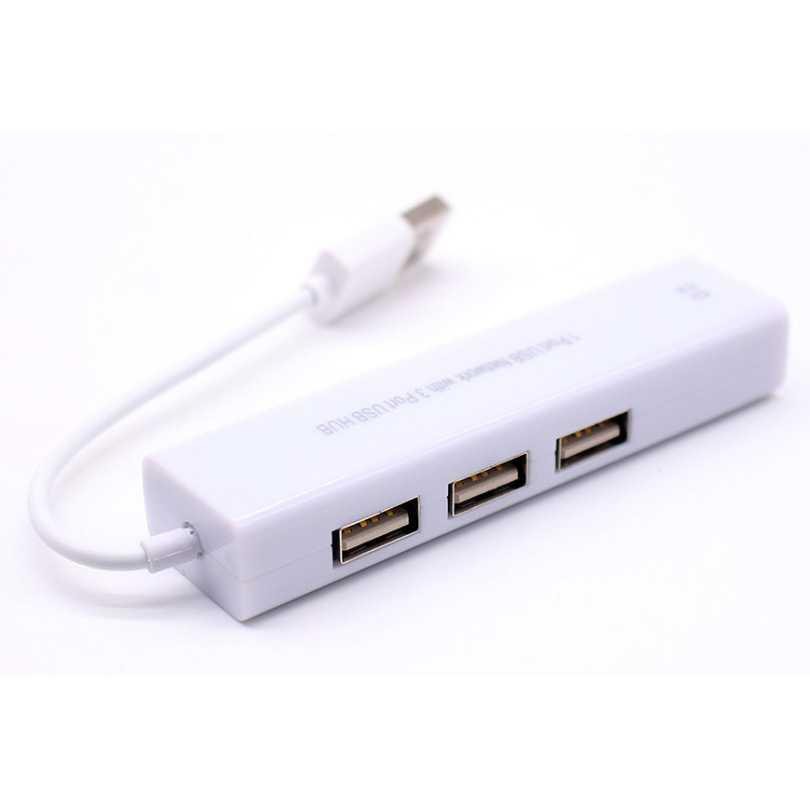 USB to LAN Ethernet External Network Card with USB Hub - 8152 ( Al-Yusi )