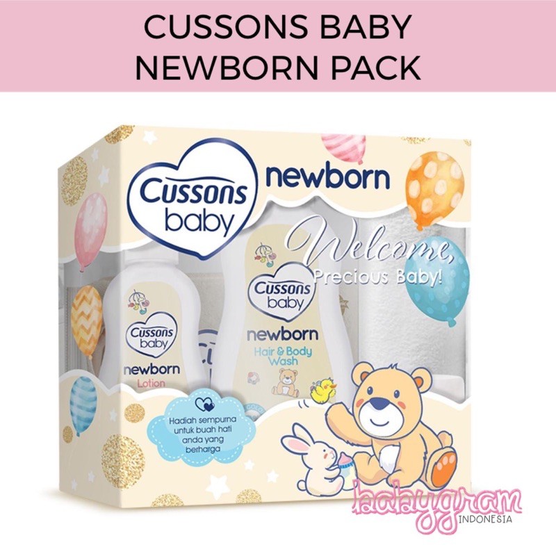 Cussons Baby NEWBORN Pack Set Gift / Hadiah Kado Lahiran / Sabun Shampoo Lotion Wipes Cream